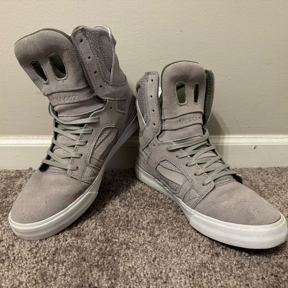 Supra RARE Chad Muska Pro Skytop II Light Grey/Olive Green Men’s 9.5 - Picture 3 of 9